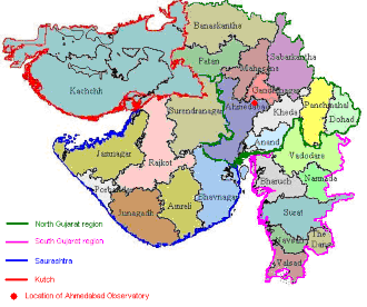 East West North South Gujarat Map Monsoon Rainfall Over Gujarat State In Relation To Low Pressure Systems(A  Case Study)